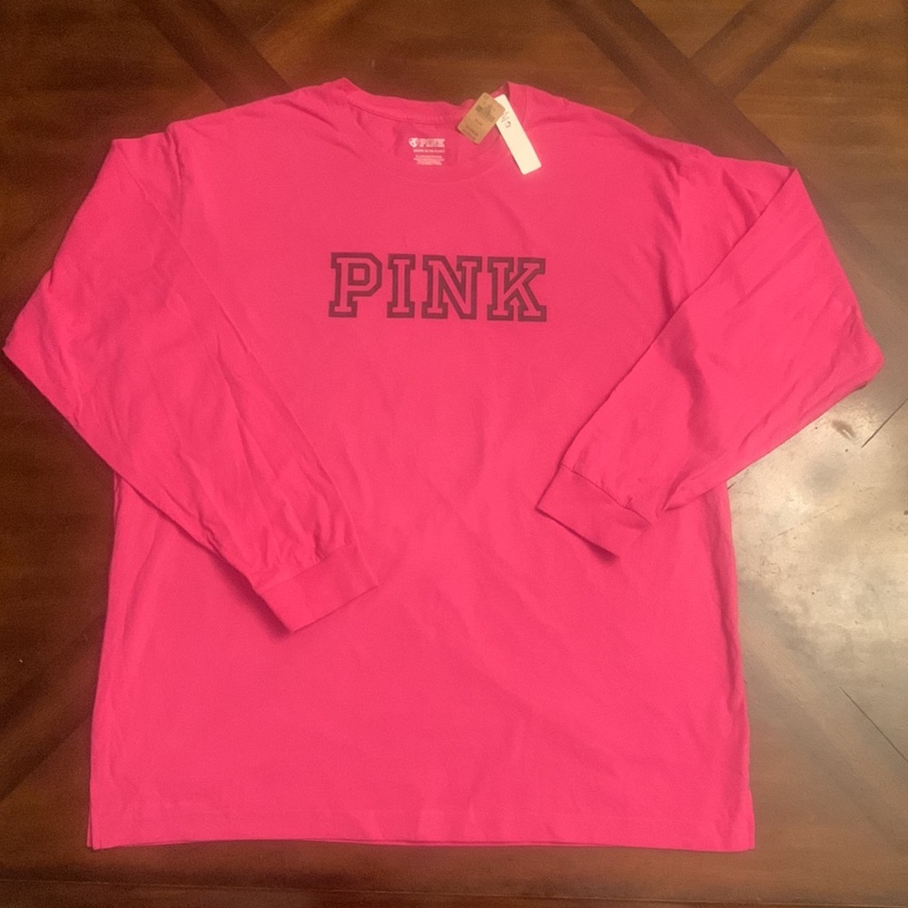 “PINK” long sleeve shirts really good for chilly days.